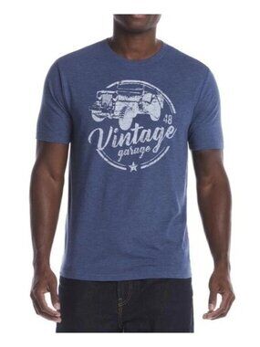 NWT Weatherproof Vintage Men's XL Blue Graphic Tee